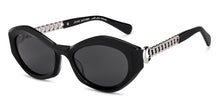 Load image into Gallery viewer, Black Geometric Full Rim Women Sunglasses by John Jacobs-229249