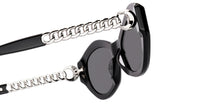 Load image into Gallery viewer, Black Geometric Full Rim Women Sunglasses by John Jacobs-229249