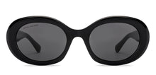 Load image into Gallery viewer, Black Oval Full Rim Women Sunglasses by John Jacobs-229255