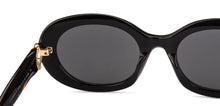 Load image into Gallery viewer, Black Oval Full Rim Women Sunglasses by John Jacobs-229255