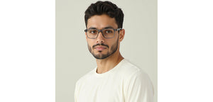Dark Grey Square Full Rim Men Eyeglasses by Lenskart-232217
