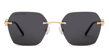 Load image into Gallery viewer, Gold Geometric Rimless Women Sunglasses by John Jacobs-229248