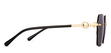 Load image into Gallery viewer, Gold Geometric Rimless Women Sunglasses by John Jacobs-229248