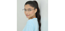 Load image into Gallery viewer, Dark Grey Cat Eye Rimless Women Eyeglasses by Lenskart-228917