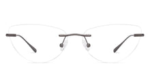 Load image into Gallery viewer, Dark Grey Cat Eye Rimless Women Eyeglasses by Lenskart-228917