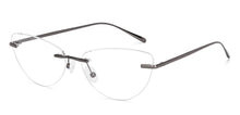 Load image into Gallery viewer, Dark Grey Cat Eye Rimless Women Eyeglasses by Lenskart-228917