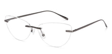 Load image into Gallery viewer, Dark Grey Cat Eye Rimless Women Eyeglasses by Lenskart-228917