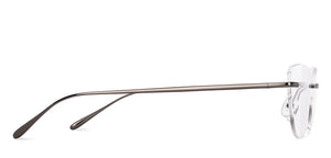Dark Grey Cat Eye Rimless Women Eyeglasses by Lenskart-228917