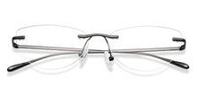 Load image into Gallery viewer, Dark Grey Cat Eye Rimless Women Eyeglasses by Lenskart-228917