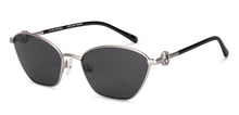 Load image into Gallery viewer, Silver Cat Eye Full Rim Women Sunglasses by John Jacobs-229246