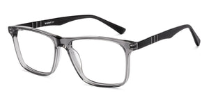 Dark Grey Square Full Rim Men Eyeglasses by Lenskart-232217