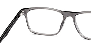 Dark Grey Square Full Rim Men Eyeglasses by Lenskart-232217