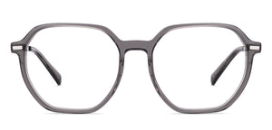 Dark Grey Geometric Full Rim Unisex Eyeglasses by Vincent Chase-225128