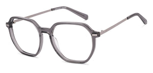 Dark Grey Geometric Full Rim Unisex Eyeglasses by Vincent Chase-225128