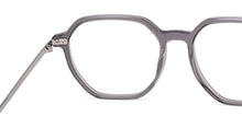 Load image into Gallery viewer, Dark Grey Geometric Full Rim Unisex Eyeglasses by Vincent Chase-225128
