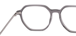 Dark Grey Geometric Full Rim Unisex Eyeglasses by Vincent Chase-225128