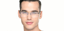 Load image into Gallery viewer, Dark Gunmetal Rectangle Rimless Unisex Eyeglasses by Vincent Chase-222722