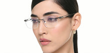 Load image into Gallery viewer, Dark Gunmetal Rectangle Rimless Unisex Eyeglasses by Vincent Chase-222722