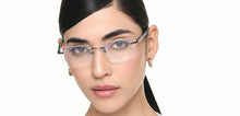 Load image into Gallery viewer, Dark Gunmetal Rectangle Rimless Unisex Eyeglasses by Vincent Chase-222722