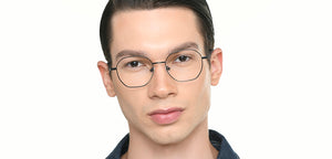 Gunmetal Geometric Full Rim Unisex Eyeglasses by Vincent Chase-218986