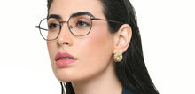 Load image into Gallery viewer, Gunmetal Geometric Full Rim Unisex Eyeglasses by Vincent Chase-218986