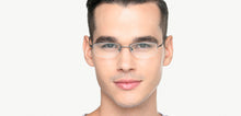 Load image into Gallery viewer, Gunmetal Rectangle Half Rim Unisex Eyeglasses by Vincent Chase-219724