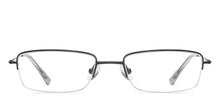 Load image into Gallery viewer, Gunmetal Rectangle Half Rim Unisex Eyeglasses by Vincent Chase-219724