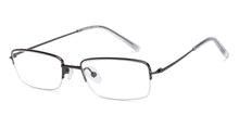 Load image into Gallery viewer, Gunmetal Rectangle Half Rim Unisex Eyeglasses by Vincent Chase-219724
