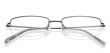 Load image into Gallery viewer, Gunmetal Rectangle Half Rim Unisex Eyeglasses by Vincent Chase-219724