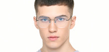 Load image into Gallery viewer, Gunmetal Geometric Rimless Unisex Eyeglasses by Vincent Chase Online-220973