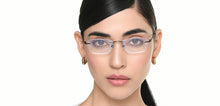 Load image into Gallery viewer, Dark Gunmetal Rectangle Rimless Unisex Eyeglasses by Vincent Chase-222723