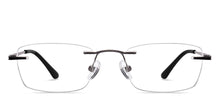 Load image into Gallery viewer, Dark Gunmetal Rectangle Rimless Unisex Eyeglasses by Vincent Chase-222723