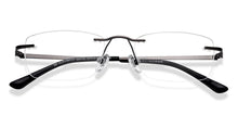 Load image into Gallery viewer, Dark Gunmetal Rectangle Rimless Unisex Eyeglasses by Vincent Chase-222723