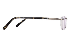 Dark Gunmetal Rectangle Rimless Unisex Eyeglasses by Vincent Chase-231504