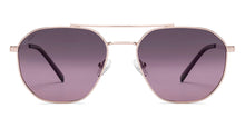 Load image into Gallery viewer, Gold Geometric Full Rim Unisex Sunglasses by Vincent Chase Polarized-221005