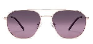 Gold Geometric Full Rim Unisex Sunglasses by Vincent Chase Polarized-221005