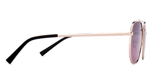 Gold Geometric Full Rim Unisex Sunglasses by Vincent Chase Polarized-221005