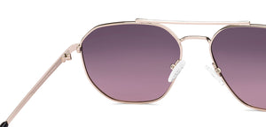 Gold Geometric Full Rim Unisex Sunglasses by Vincent Chase Polarized-221005