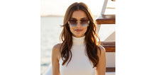 Load image into Gallery viewer, Gold Rectangle/ Square Rimless Unisex Sunglasses by Vincent Chase-229190