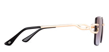 Load image into Gallery viewer, Gold Rectangle/ Square Rimless Unisex Sunglasses by Vincent Chase-229190