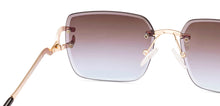 Load image into Gallery viewer, Gold Rectangle/ Square Rimless Unisex Sunglasses by Vincent Chase-229190