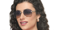 Load image into Gallery viewer, Silver Rectangle/ Square Rimless Unisex Sunglasses by Vincent Chase-216043