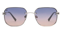 Load image into Gallery viewer, Silver Rectangle/ Square Rimless Unisex Sunglasses by Vincent Chase-216043