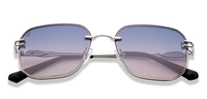 Silver Rectangle/ Square Rimless Unisex Sunglasses by Vincent Chase-216043