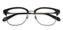 Load image into Gallery viewer, Black Rectangle Full Rim Men Eyeglasses by Fossil-202105