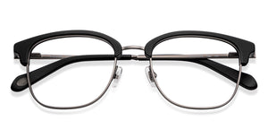 Black Rectangle Full Rim Men Eyeglasses by Fossil-202105