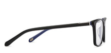 Load image into Gallery viewer, Black Rectangle Full Rim Unisex Eyeglasses by Fossil-205583