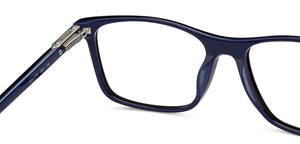 Black Rectangle Full Rim Unisex Eyeglasses by Fossil-205583