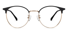Load image into Gallery viewer, Gold Round Full Rim Unisex Eyeglasses by Lenskart Air-205175