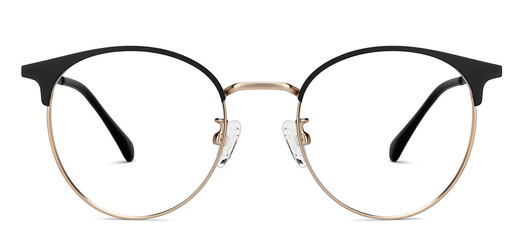 Gold Round Full Rim Unisex Eyeglasses by Lenskart Air-205175
